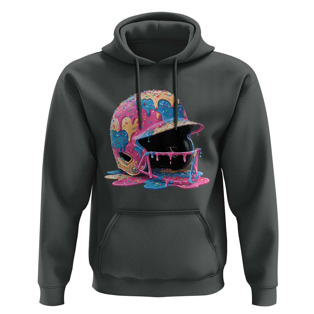 Funny Baseball Helmet Ice Cream Baseball Drip Hoodie - Wonder Print Shop