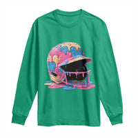 Funny Baseball Helmet Ice Cream Baseball Drip Long Sleeve Shirt - Wonder Print Shop