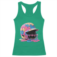 Funny Baseball Helmet Ice Cream Baseball Drip Racerback Tank Top - Wonder Print Shop