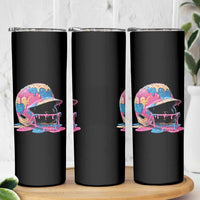 Funny Baseball Helmet Ice Cream Baseball Drip Skinny Tumbler - Wonder Print Shop