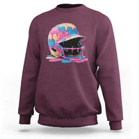Funny Baseball Helmet Ice Cream Baseball Drip Sweatshirt - Wonder Print Shop