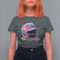 Funny Baseball Helmet Ice Cream Baseball Drip T Shirt For Women - Wonder Print Shop