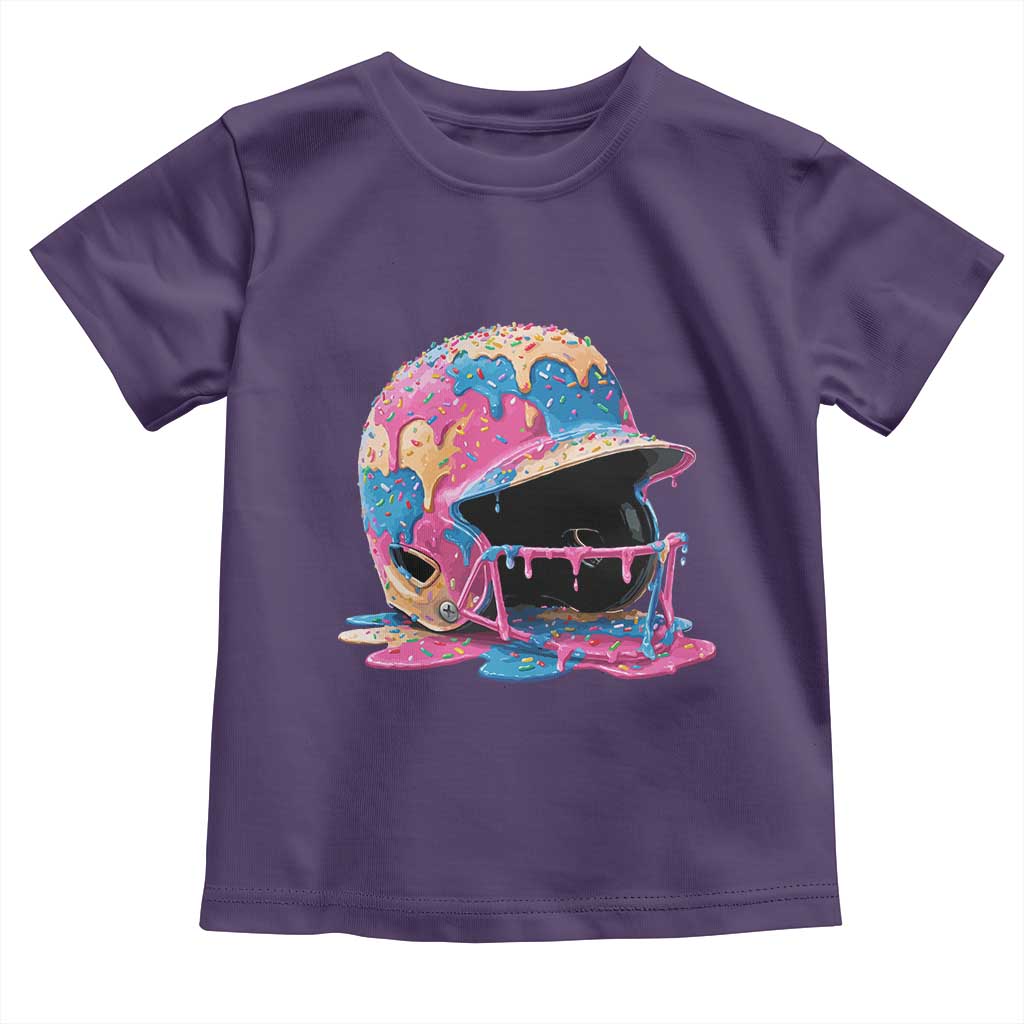 Funny Baseball Helmet Ice Cream Baseball Drip Toddler T Shirt - Wonder Print Shop