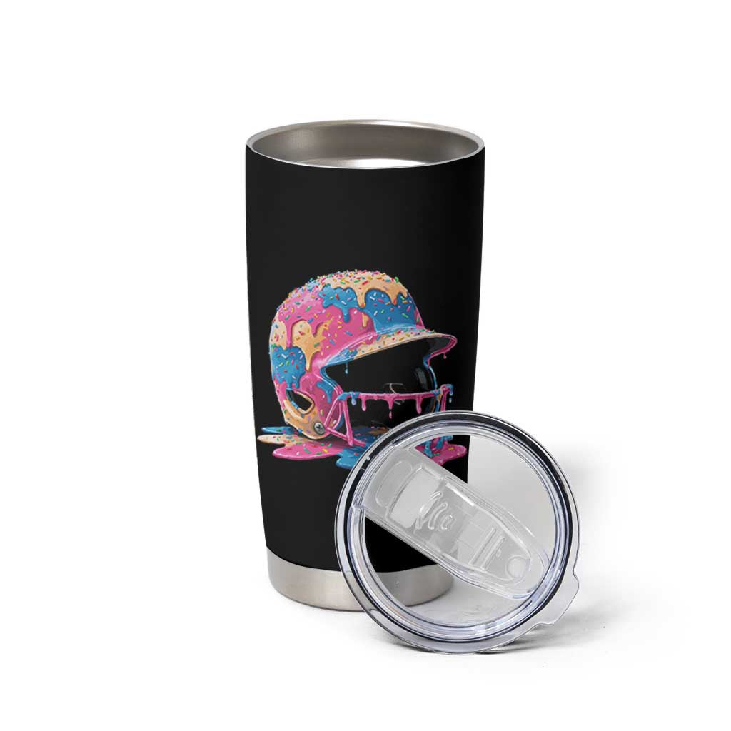 Funny Baseball Helmet Ice Cream Baseball Drip Tumbler Cup - Wonder Print Shop