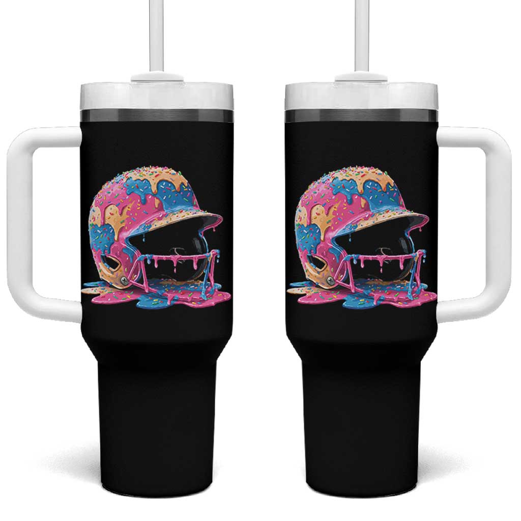 Funny Baseball Helmet Ice Cream Baseball Drip Tumbler With Handle - Wonder Print Shop