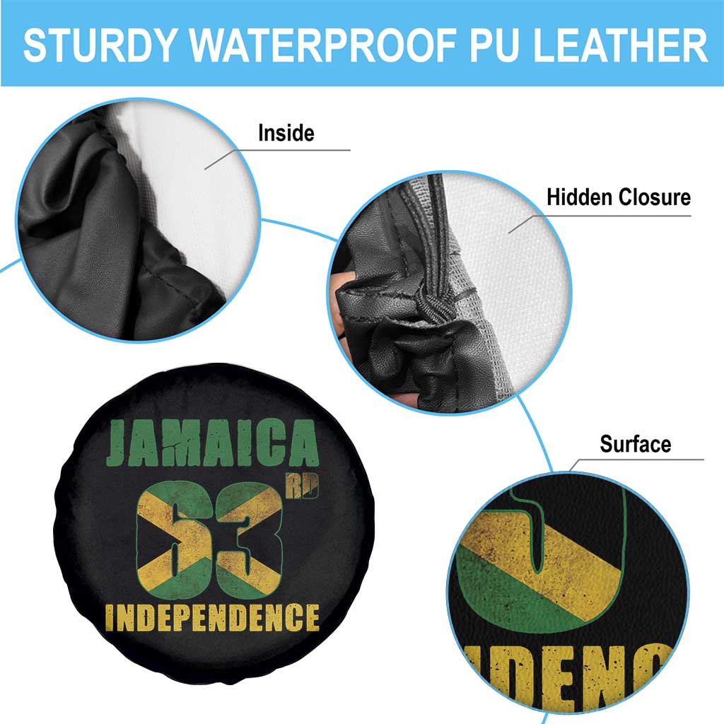 Jamaica 63rd Independence Spare Tire Cover Jamaican Pride - Wonder Print Shop