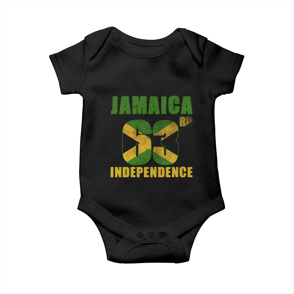 Jamaica 63rd Independence Baby Onesie Jamaican Pride - Wonder Print Shop