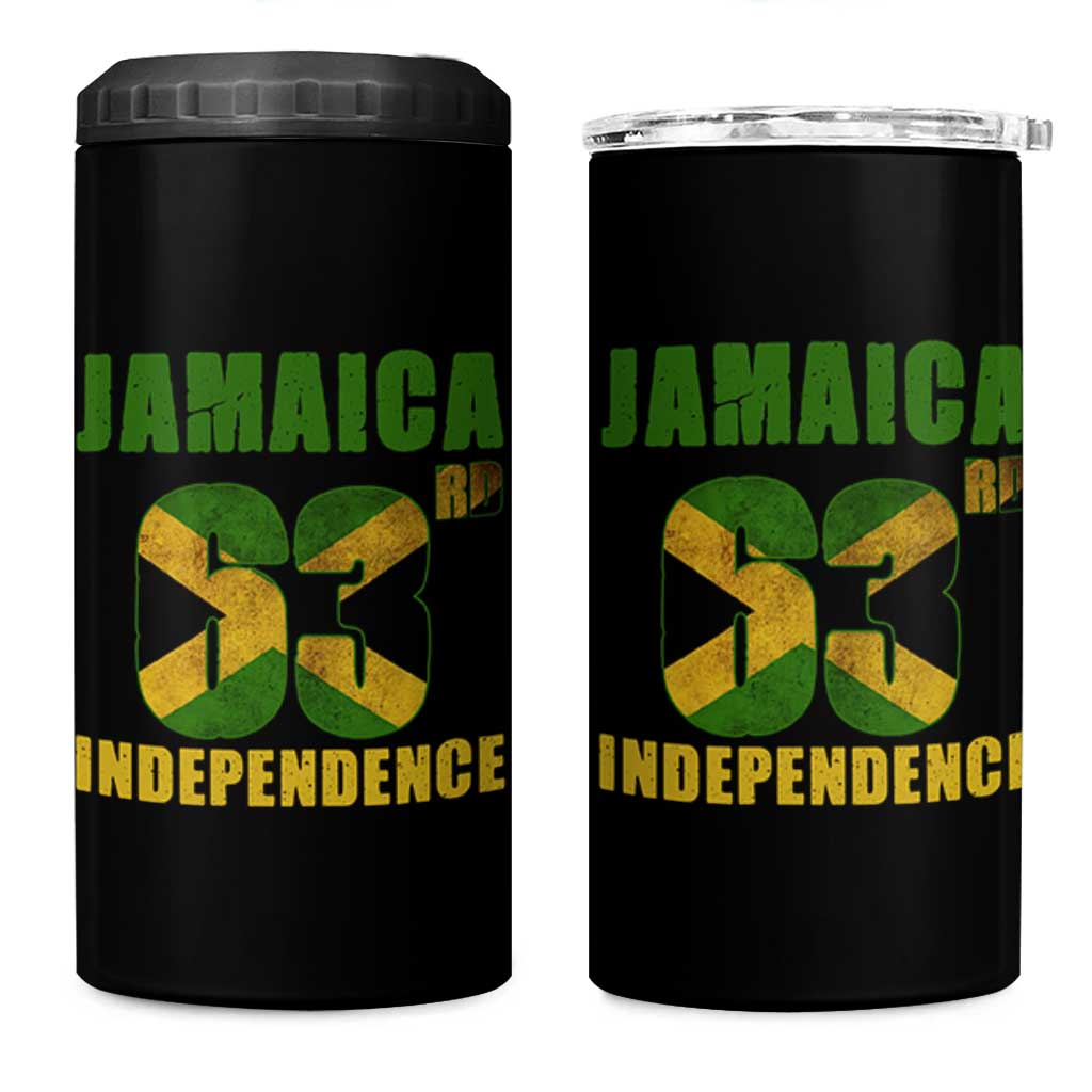 Jamaica 63rd Independence 4 in 1 Can Cooler Tumbler Jamaican Pride - Wonder Print Shop