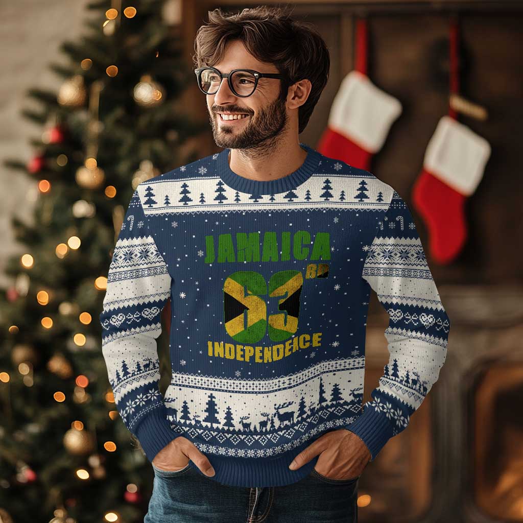 Jamaica 63rd Independence Ugly Christmas Sweater Jamaican Pride - Wonder Print Shop