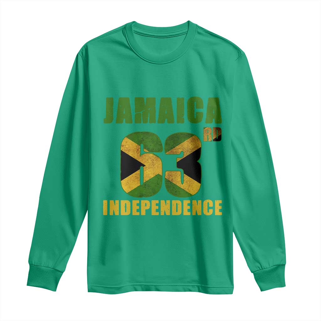 Jamaica 63rd Independence Long Sleeve Shirt Jamaican Pride - Wonder Print Shop