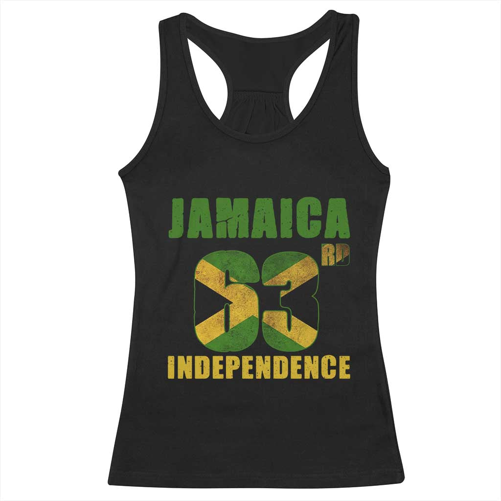 Jamaica 63rd Independence Racerback Tank Top Jamaican Pride - Wonder Print Shop