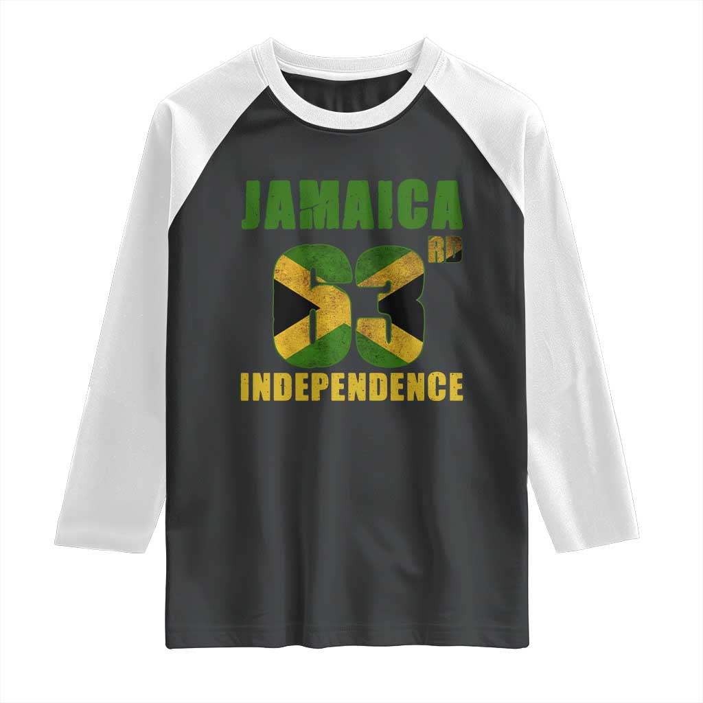 Jamaica 63rd Independence Raglan Shirt Jamaican Pride - Wonder Print Shop