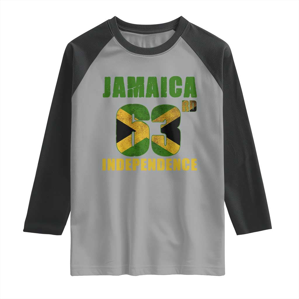 Jamaica 63rd Independence Raglan Shirt Jamaican Pride - Wonder Print Shop