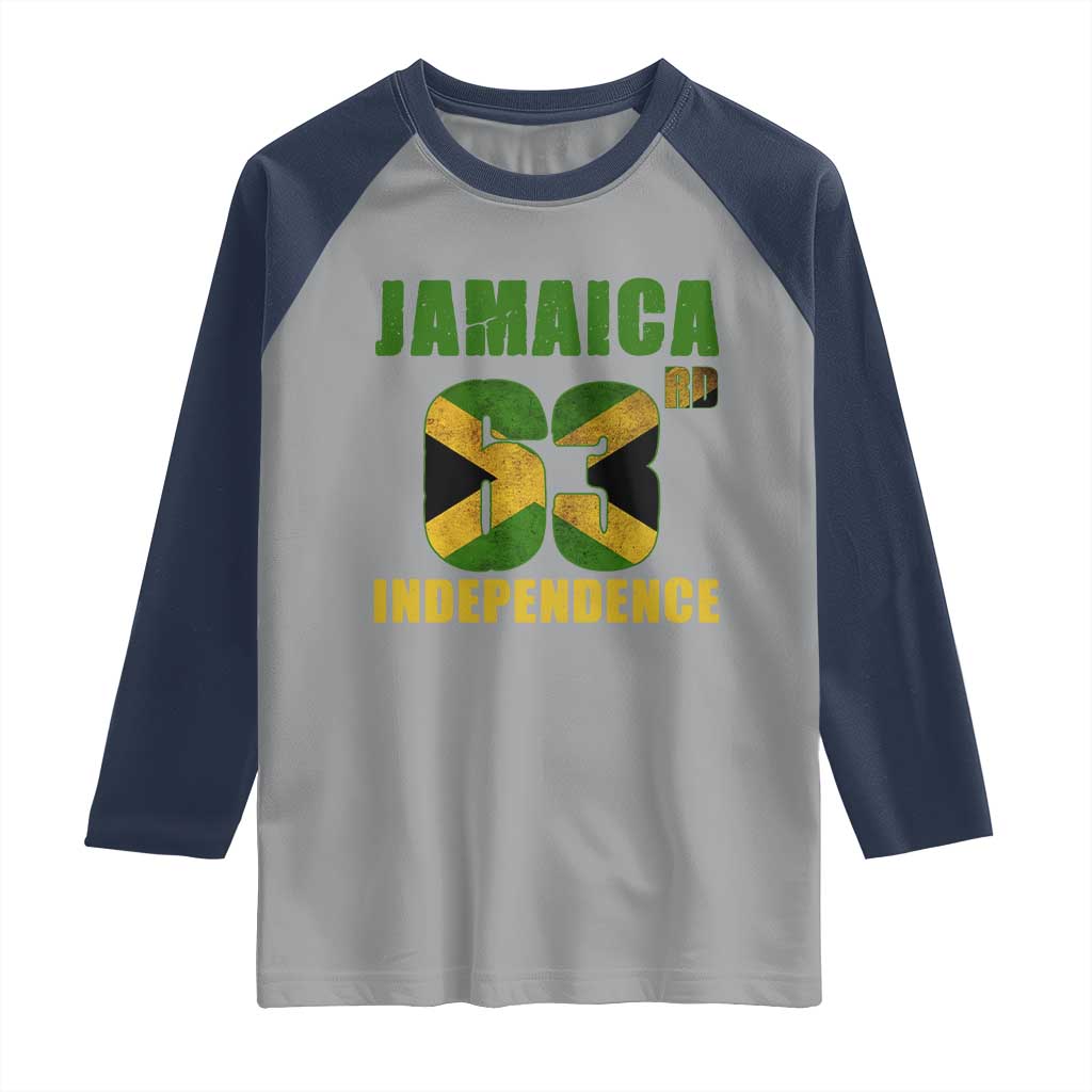 Jamaica 63rd Independence Raglan Shirt Jamaican Pride - Wonder Print Shop