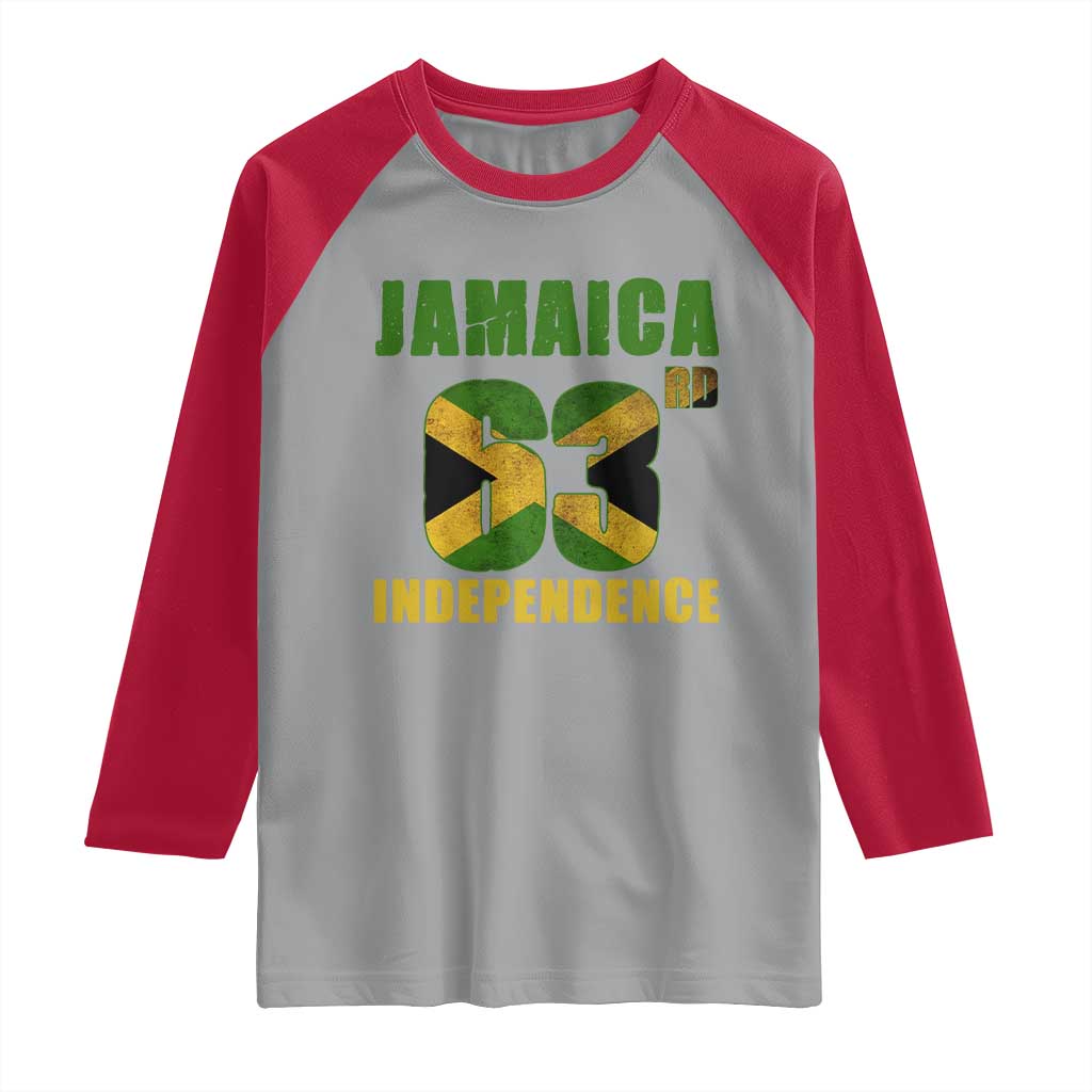Jamaica 63rd Independence Raglan Shirt Jamaican Pride - Wonder Print Shop