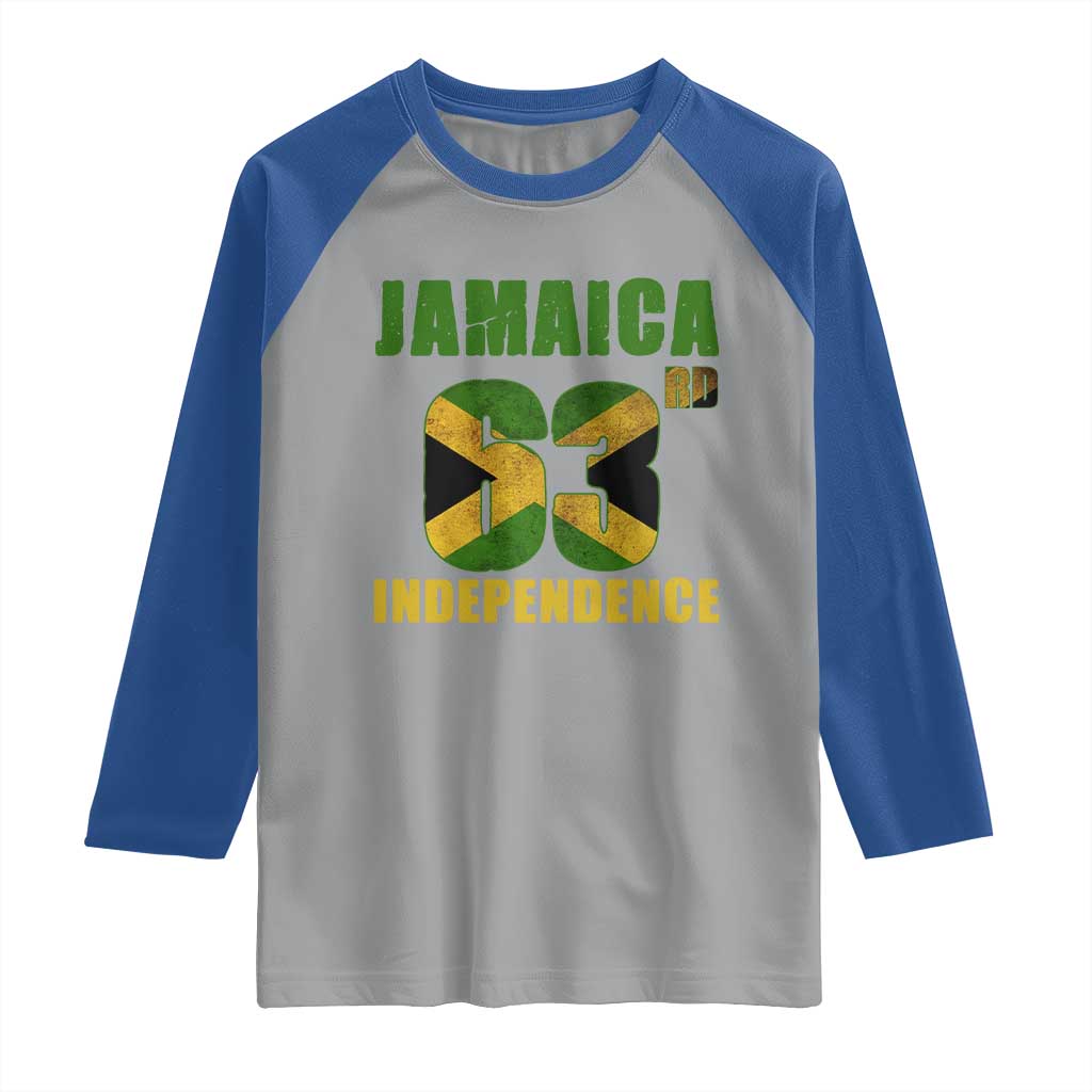 Jamaica 63rd Independence Raglan Shirt Jamaican Pride - Wonder Print Shop