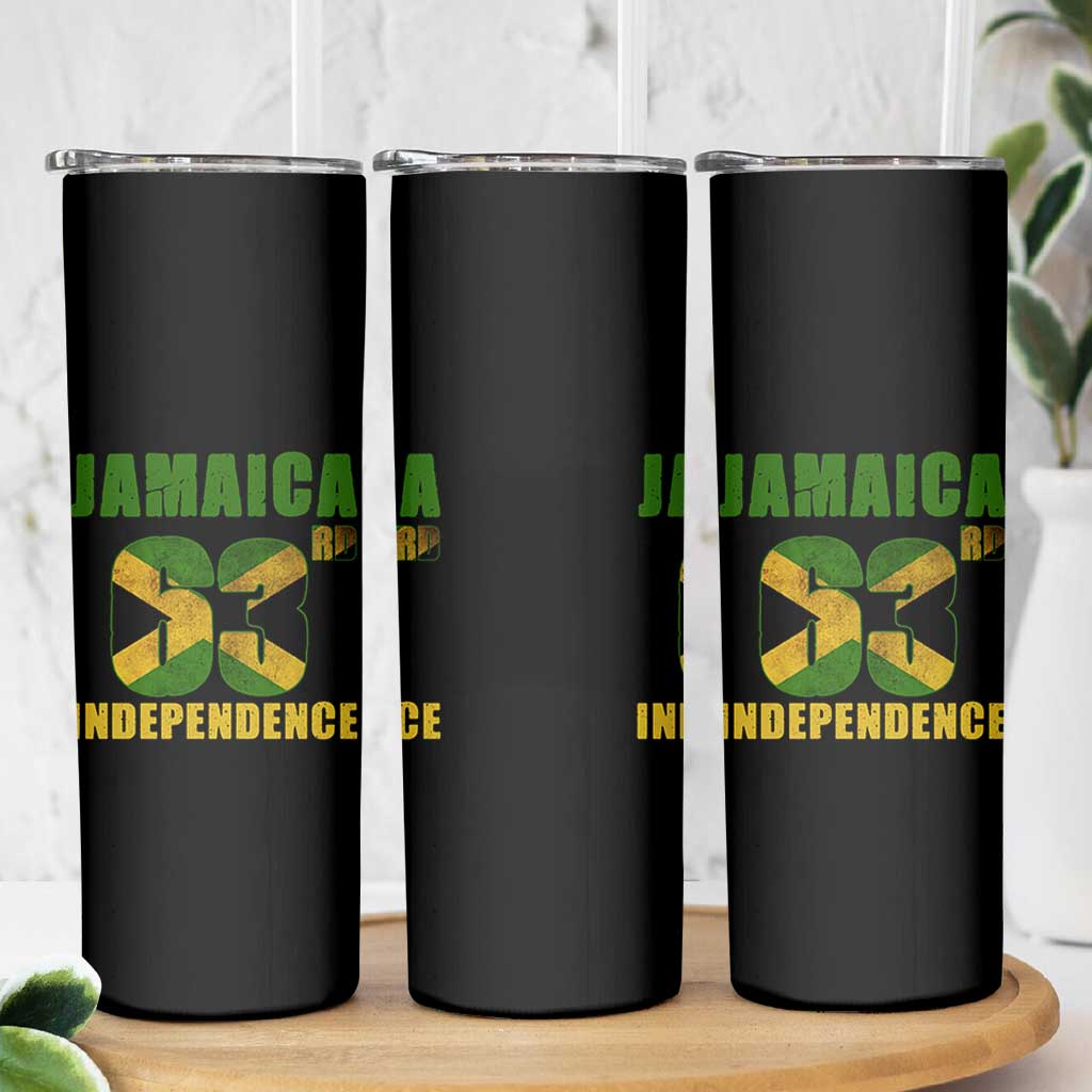 Jamaica 63rd Independence Skinny Tumbler Jamaican Pride - Wonder Print Shop