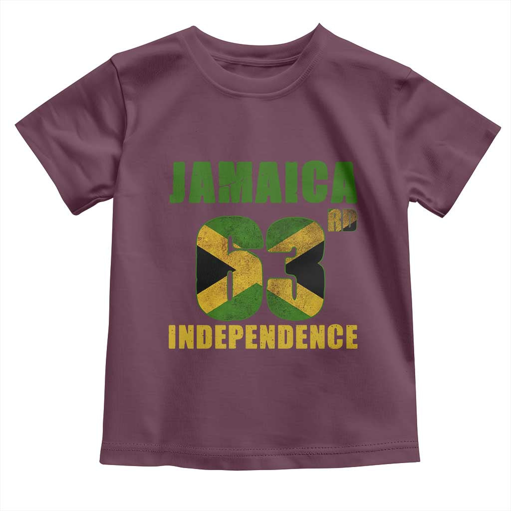 Jamaica 63rd Independence Toddler T Shirt Jamaican Pride - Wonder Print Shop