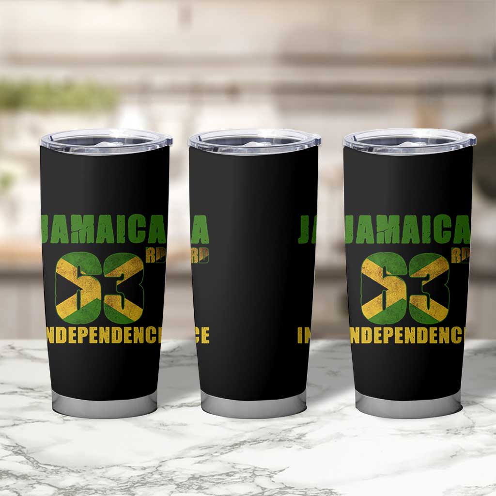 Jamaica 63rd Independence Tumbler Cup Jamaican Pride - Wonder Print Shop