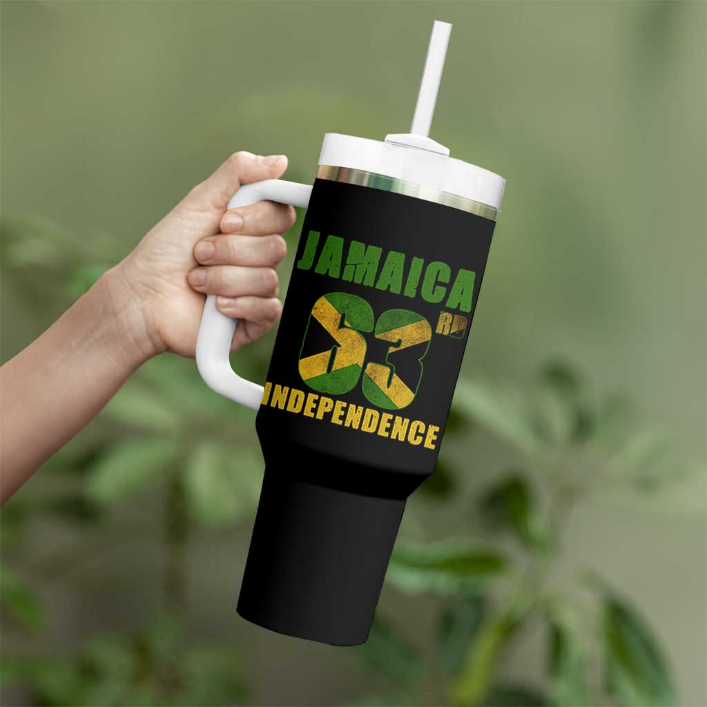 Jamaica 63rd Independence Tumbler With Handle Jamaican Pride - Wonder Print Shop
