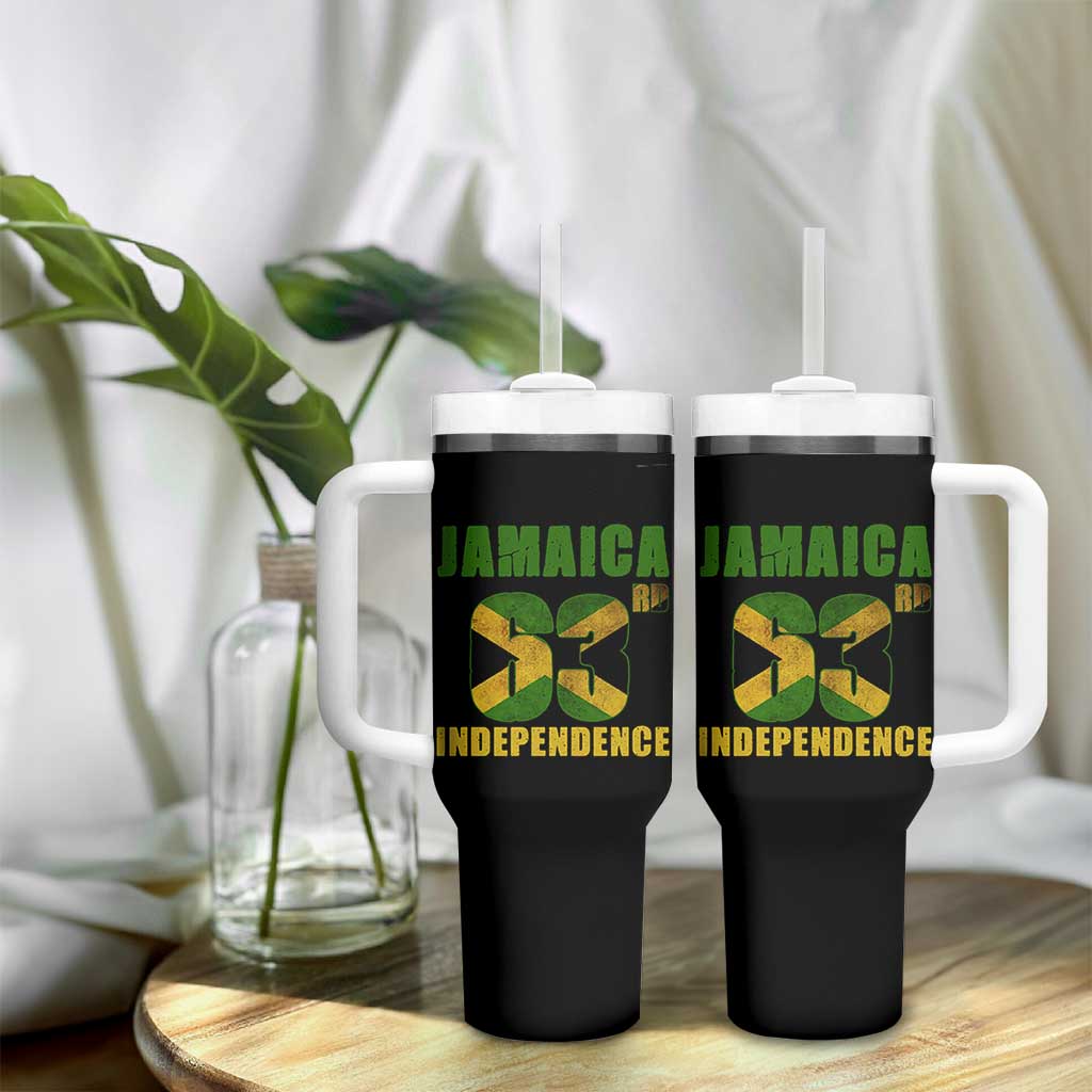 Jamaica 63rd Independence Tumbler With Handle Jamaican Pride - Wonder Print Shop
