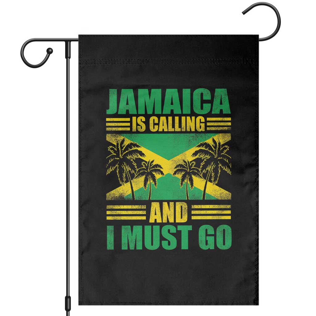 Funny Jamaica Is Calling And I Must Go Garden Flag Jamaican Flag Travel - Wonder Print Shop
