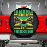 Funny Jamaica Is Calling And I Must Go Spare Tire Cover Jamaican Flag Travel - Wonder Print Shop