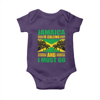 Funny Jamaica Is Calling And I Must Go Baby Onesie Jamaican Flag Travel - Wonder Print Shop