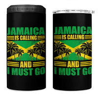 Funny Jamaica Is Calling And I Must Go 4 in 1 Can Cooler Tumbler Jamaican Flag Travel - Wonder Print Shop
