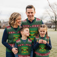 Funny Jamaica Is Calling And I Must Go V-Neck Knit Sweater Vest Jamaican Flag Travel - Wonder Print Shop