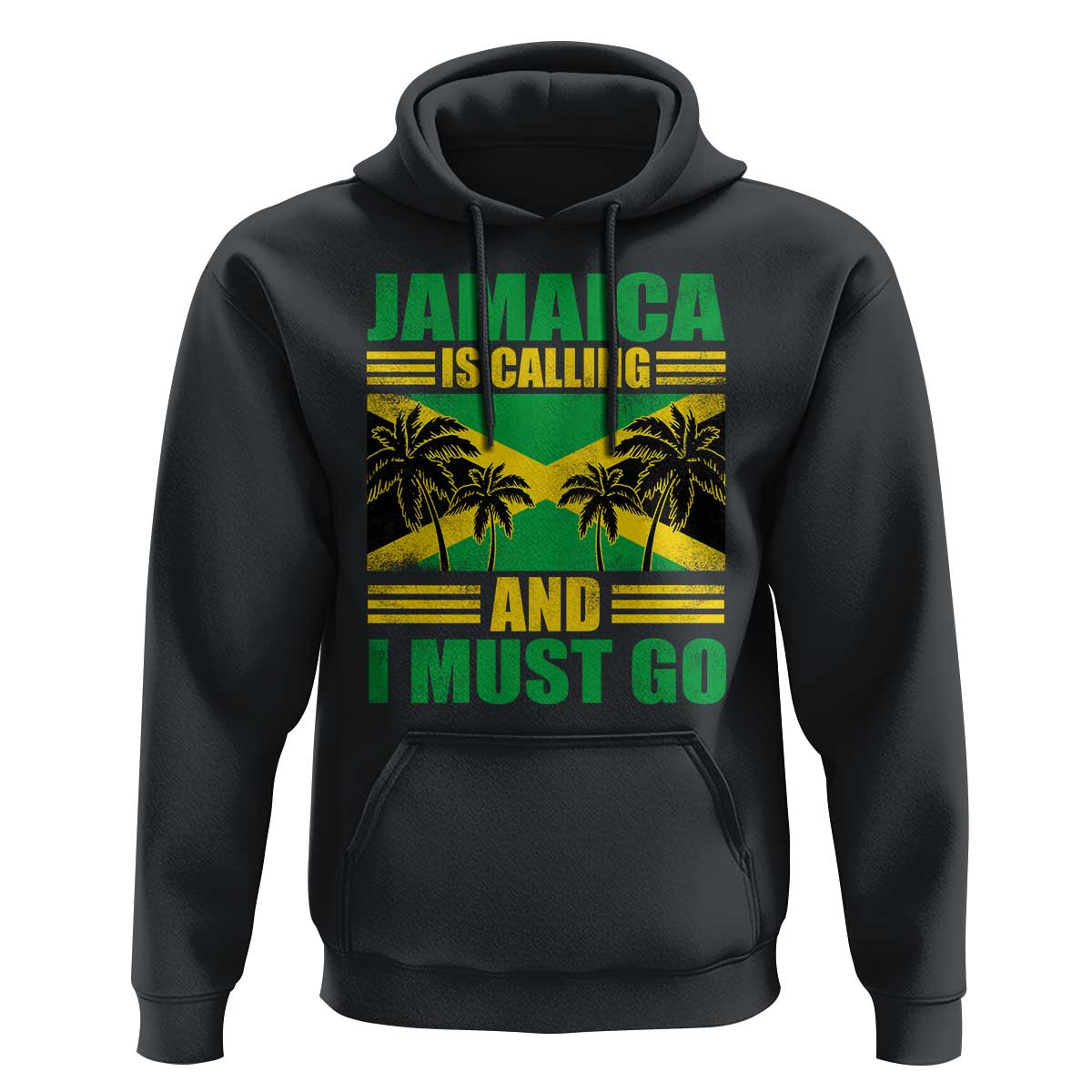 Funny Jamaica Is Calling And I Must Go Hoodie Jamaican Flag Travel - Wonder Print Shop
