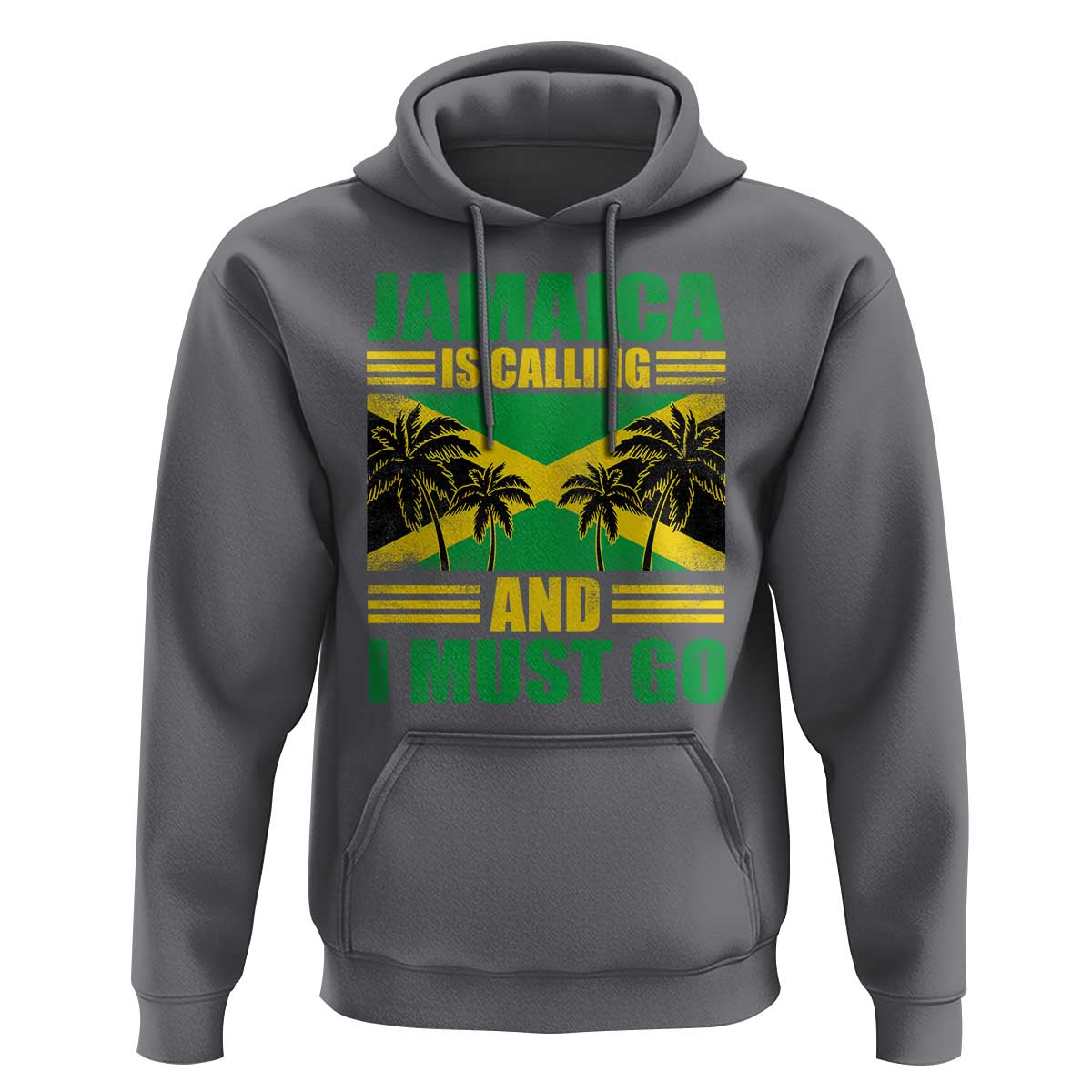 Funny Jamaica Is Calling And I Must Go Hoodie Jamaican Flag Travel - Wonder Print Shop
