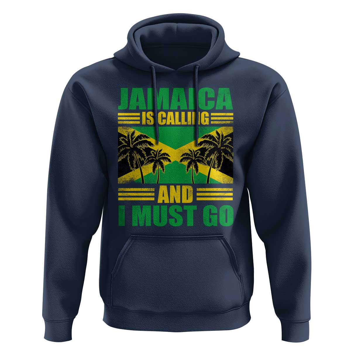 Funny Jamaica Is Calling And I Must Go Hoodie Jamaican Flag Travel - Wonder Print Shop