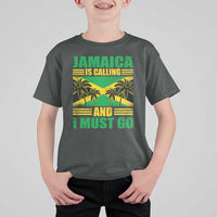 Funny Jamaica Is Calling And I Must Go T Shirt For Kid Jamaican Flag Travel - Wonder Print Shop