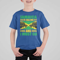 Funny Jamaica Is Calling And I Must Go T Shirt For Kid Jamaican Flag Travel - Wonder Print Shop