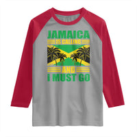 Funny Jamaica Is Calling And I Must Go Raglan Shirt Jamaican Flag Travel - Wonder Print Shop