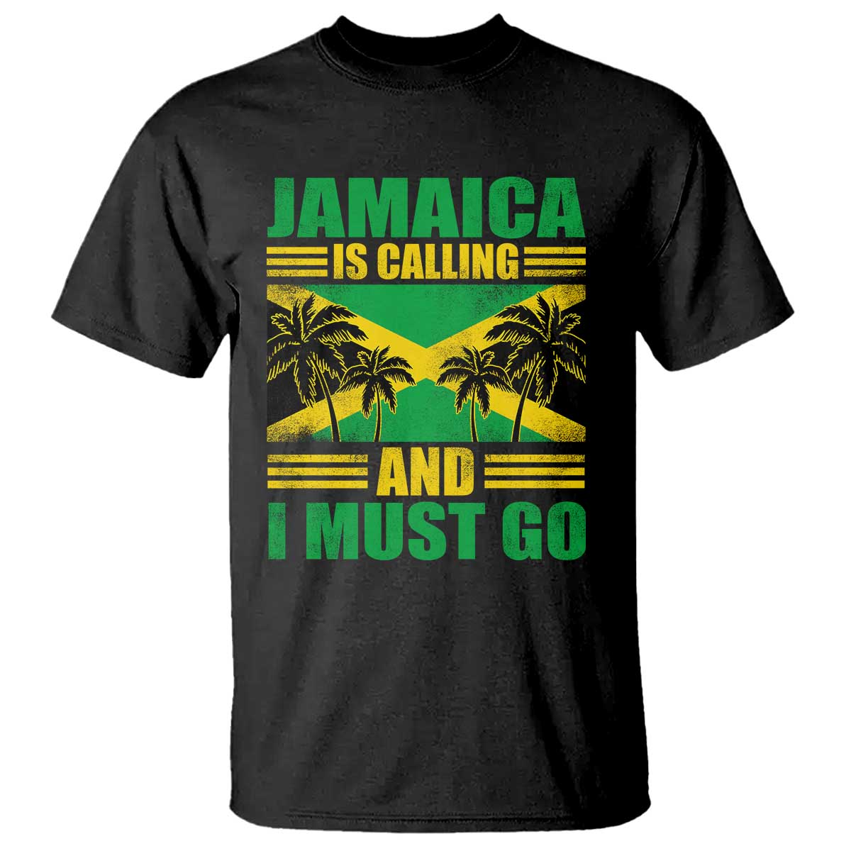 Funny Jamaica Is Calling And I Must Go T Shirt Jamaican Flag Travel - Wonder Print Shop