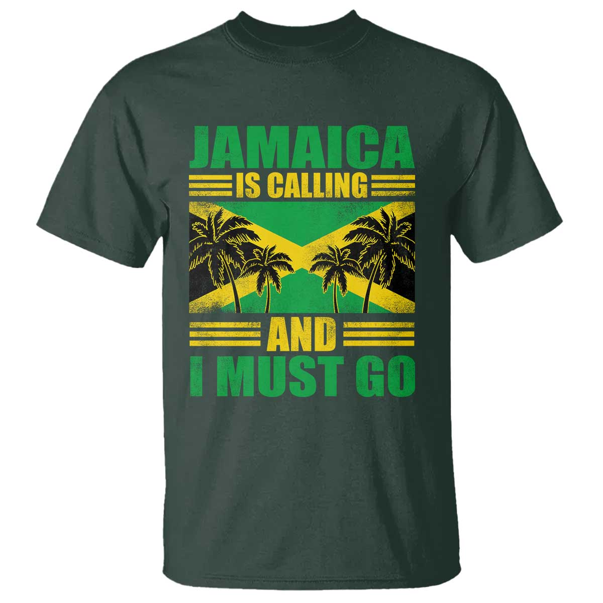 Funny Jamaica Is Calling And I Must Go T Shirt Jamaican Flag Travel - Wonder Print Shop