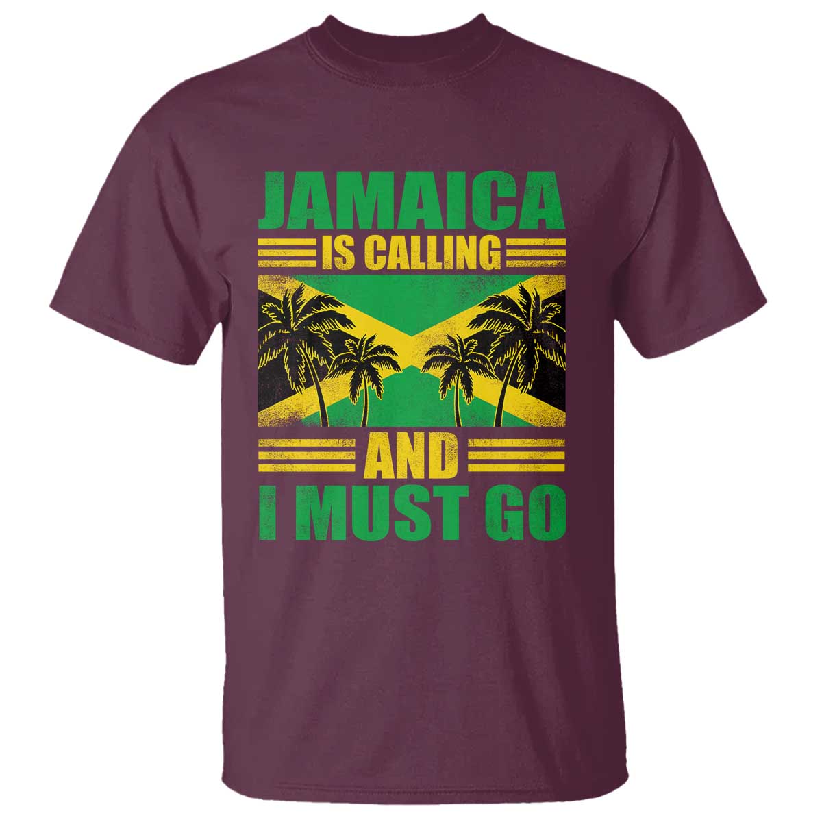 Funny Jamaica Is Calling And I Must Go T Shirt Jamaican Flag Travel - Wonder Print Shop
