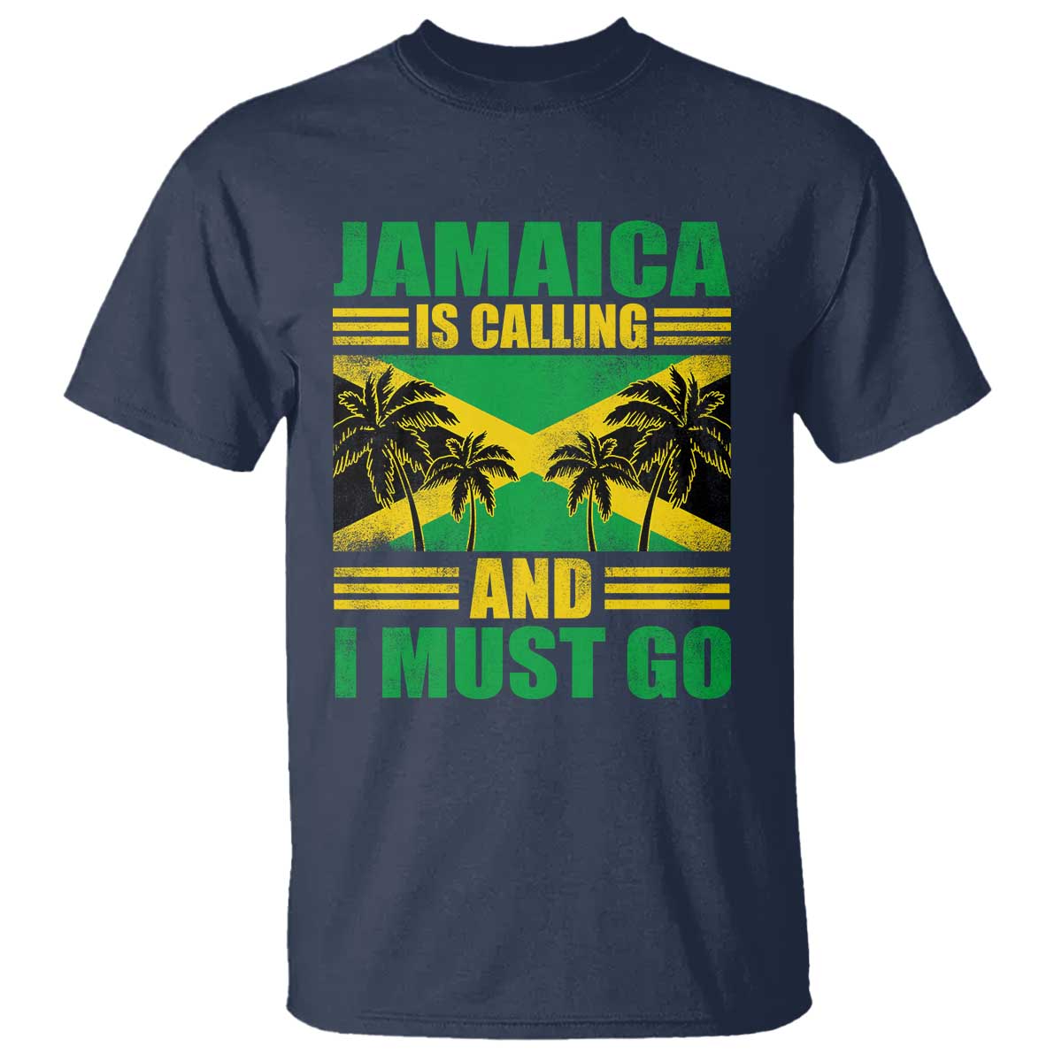 Funny Jamaica Is Calling And I Must Go T Shirt Jamaican Flag Travel - Wonder Print Shop