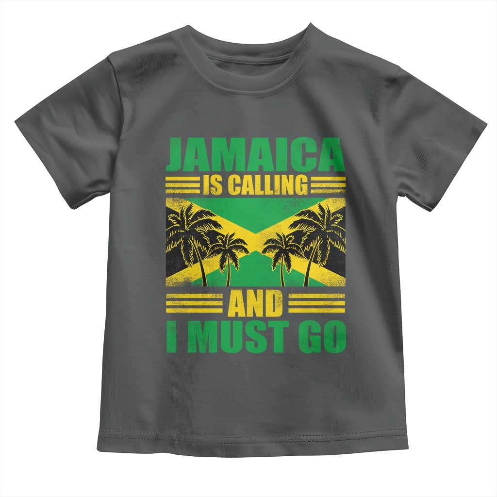 Funny Jamaica Is Calling And I Must Go Toddler T Shirt Jamaican Flag Travel - Wonder Print Shop