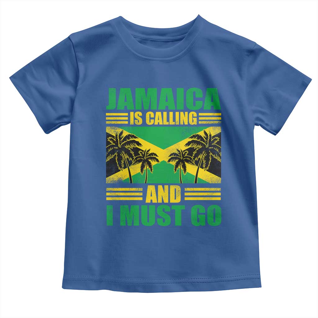 Funny Jamaica Is Calling And I Must Go Toddler T Shirt Jamaican Flag Travel - Wonder Print Shop