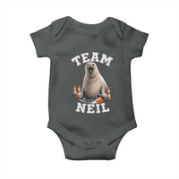 Team Neil The Seal Baby Onesie Funny Tasmania Elephant Seal with Traffic Cone