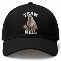 Team Neil The Seal Baseball Cap Funny Tasmania Elephant Seal with Traffic Cone