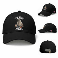 Team Neil The Seal Baseball Cap Funny Tasmania Elephant Seal with Traffic Cone