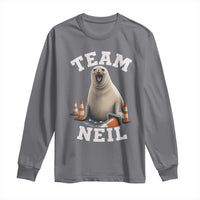 Team Neil The Seal Long Sleeve Shirt Funny Tasmania Elephant Seal with Traffic Cone