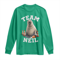 Team Neil The Seal Long Sleeve Shirt Funny Tasmania Elephant Seal with Traffic Cone