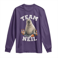 Team Neil The Seal Long Sleeve Shirt Funny Tasmania Elephant Seal with Traffic Cone