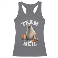 Team Neil The Seal Racerback Tank Top Funny Tasmania Elephant Seal with Traffic Cone