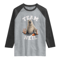 Team Neil The Seal Raglan Shirt Funny Tasmania Elephant Seal with Traffic Cone